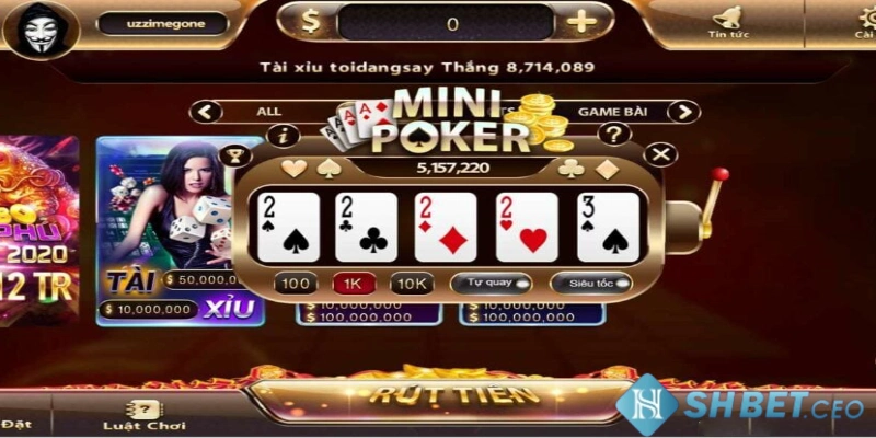 Luật chơi game nổ hũ Mini Poker